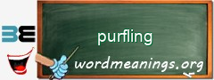 WordMeaning blackboard for purfling